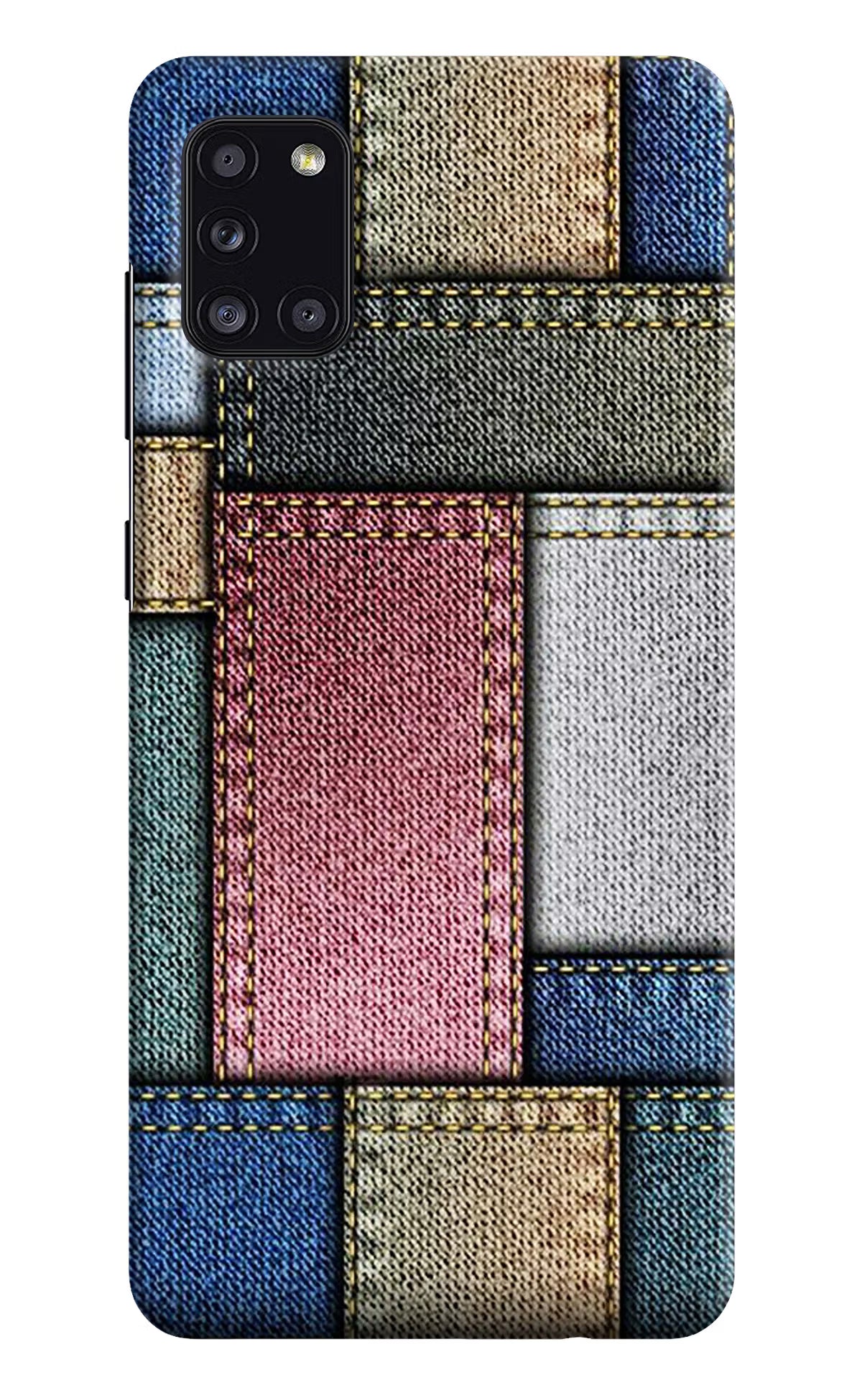Multicolor Jeans Samsung A31 Hard Case Back Cover by Casekaro