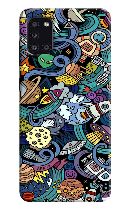 Space Abstract Samsung A31 Hard Case Back Cover by Casekaro