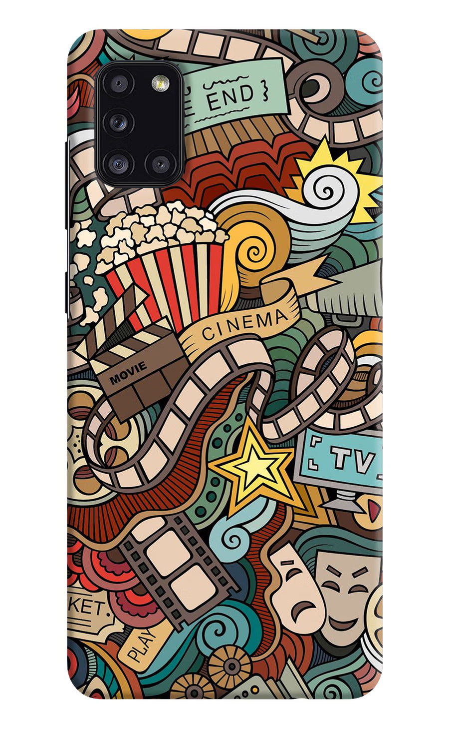 Cinema Abstract Samsung A31 Back Cover, Hard case