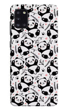Cute Panda Samsung A31 Hard Case Back Cover by Casekaro