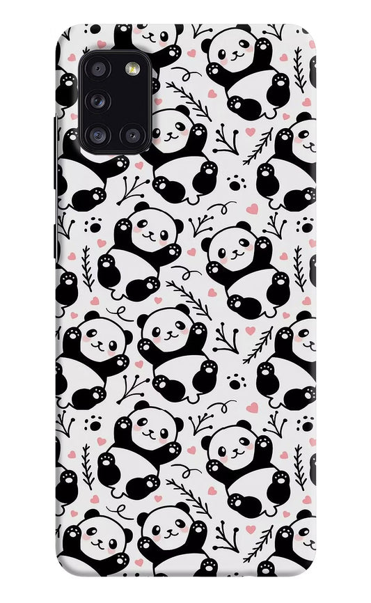Cute Panda Samsung A31 Hard Case Back Cover by Casekaro