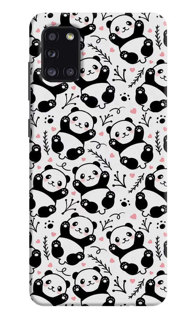 Cute Panda Samsung A31 Hard Case Back Cover by Casekaro