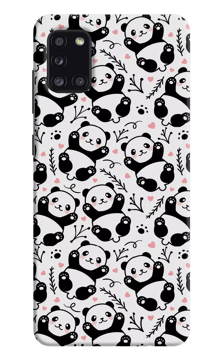 Cute Panda Samsung A31 Back Cover, Hard case