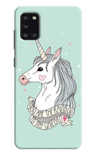 Unicorn Wallpaper Samsung A31 Hard Case Back Cover by Casekaro