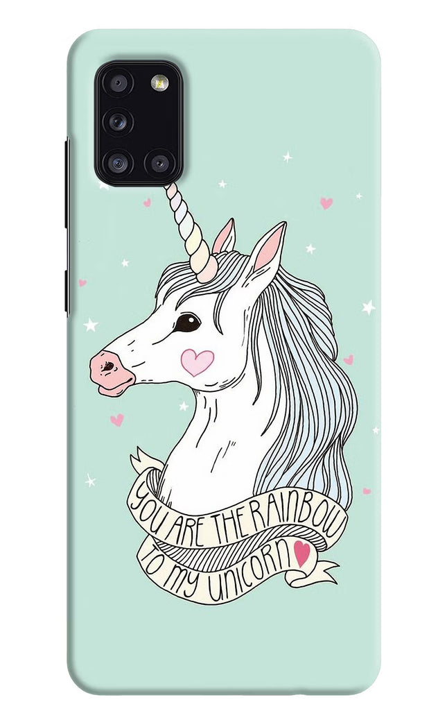 Unicorn Wallpaper Samsung A31 Hard Case Back Cover by Casekaro