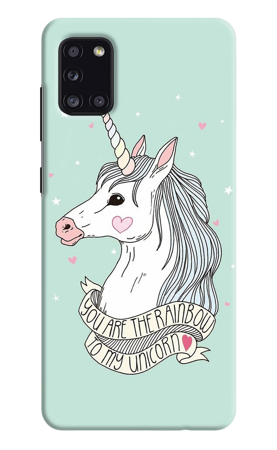 Unicorn Wallpaper Samsung A31 Back Cover, Hard case