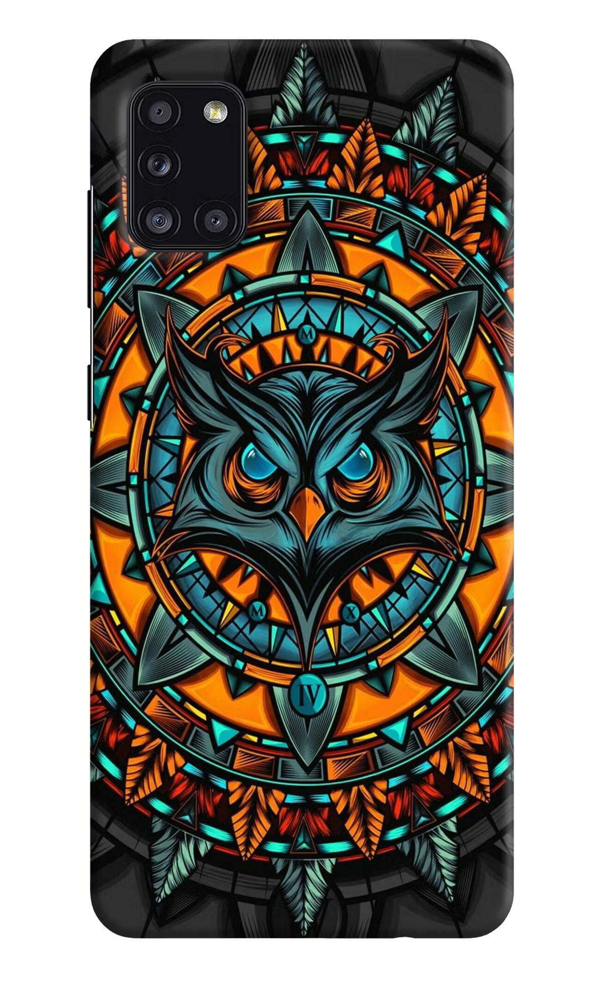 Angry Owl Art Samsung A31 Hard Case Back Cover by Casekaro