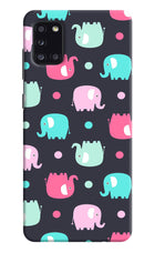 Elephants Samsung A31 Hard Case Back Cover by Casekaro