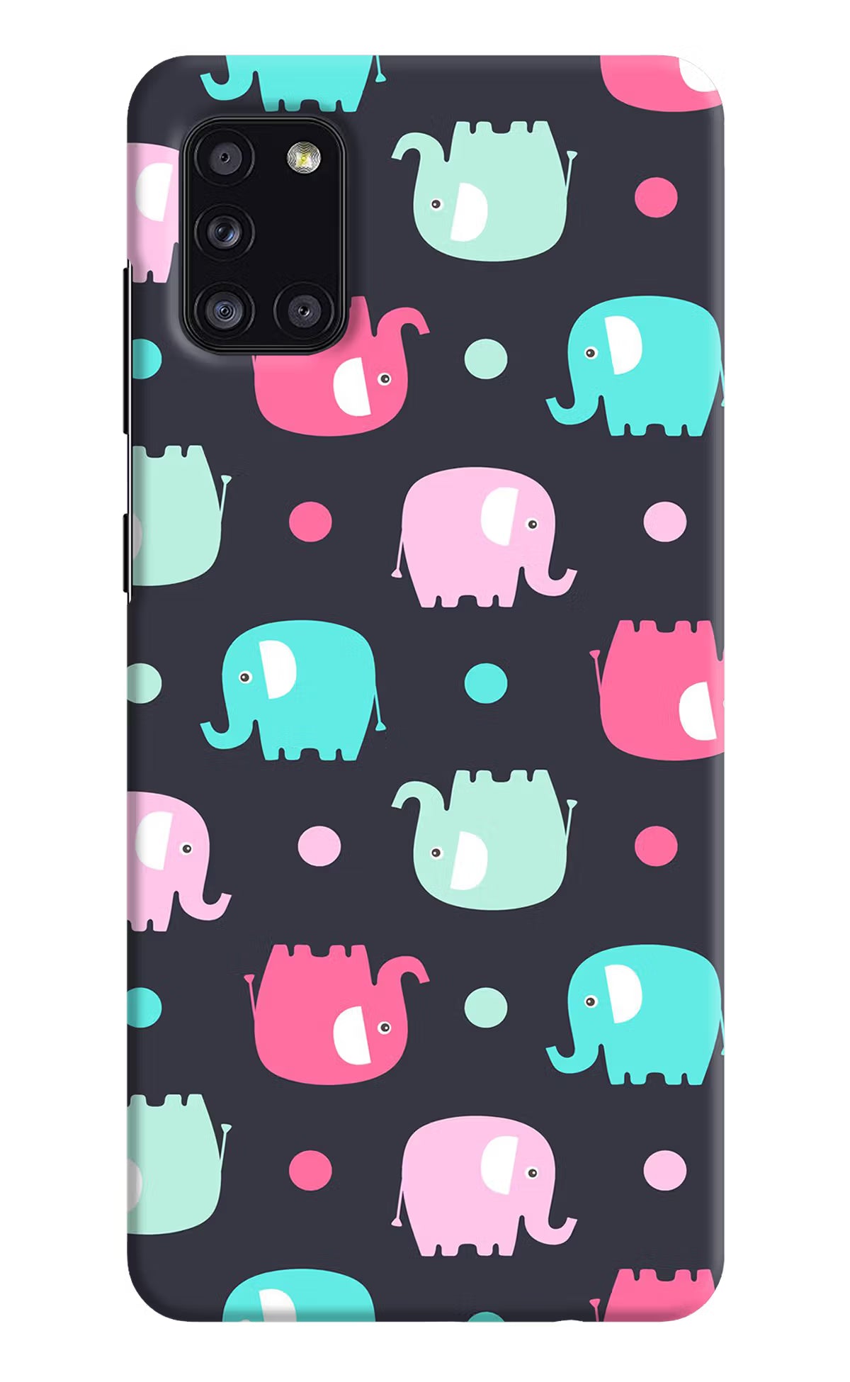 Elephants Samsung A31 Hard Case Back Cover by Casekaro