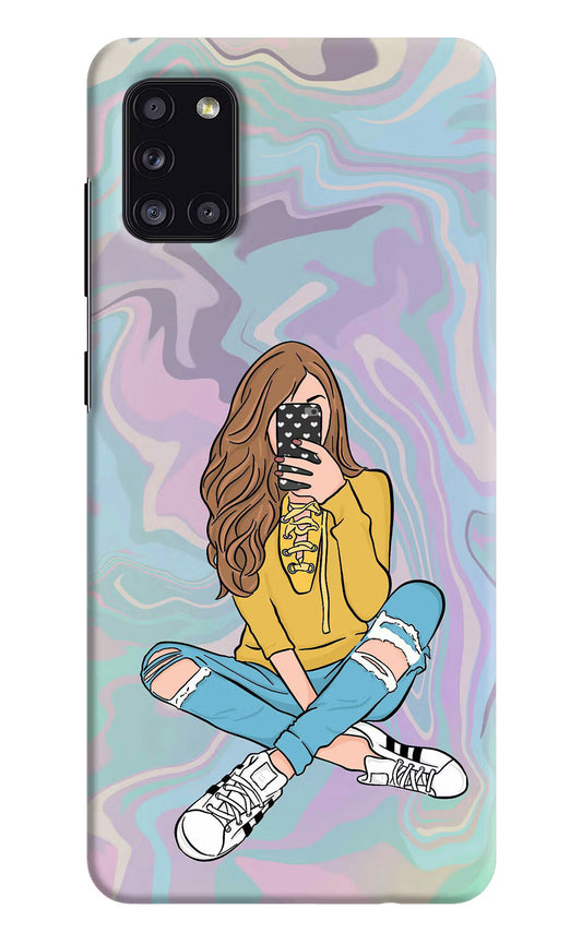 Selfie Girl Samsung A31 Hard Case Back Cover by Casekaro