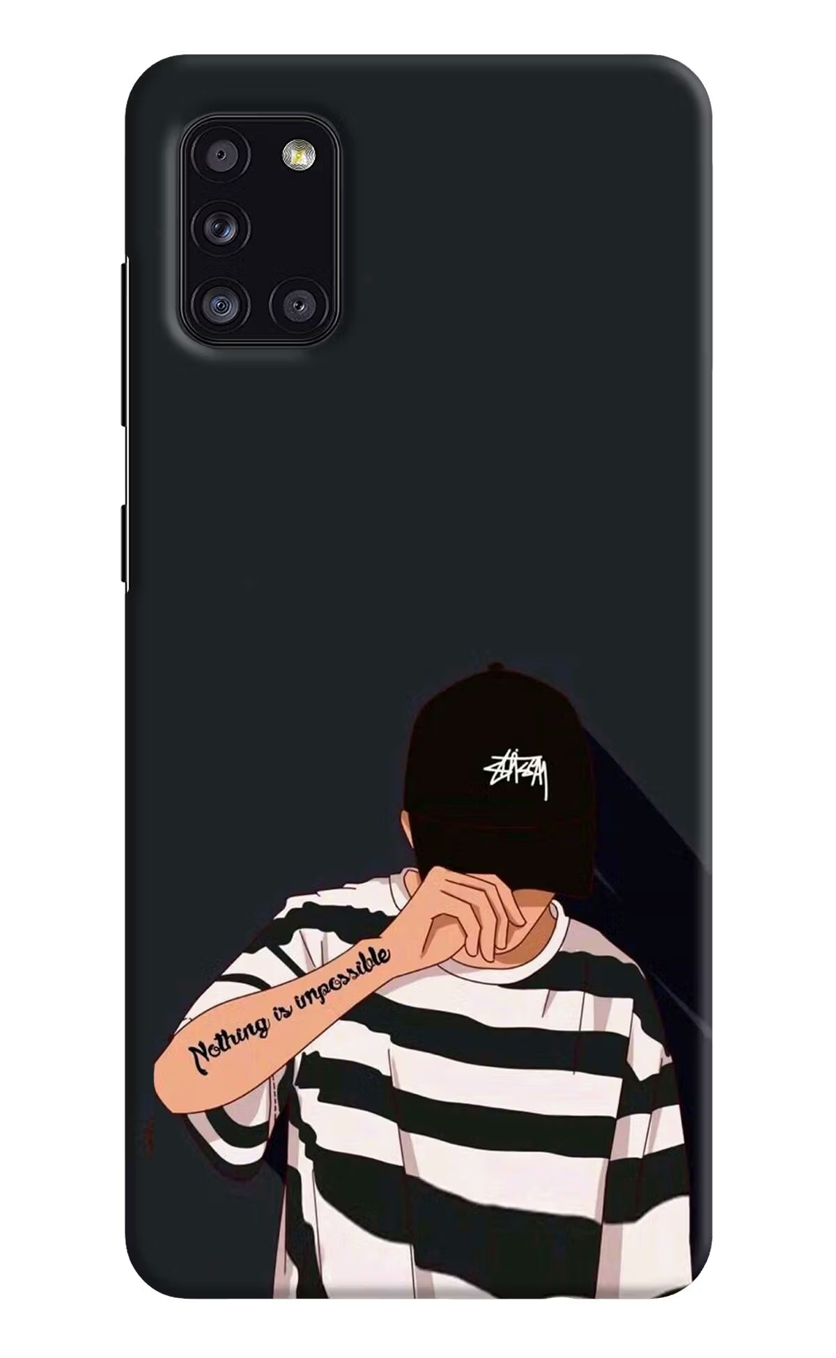 Aesthetic Boy Samsung A31 Hard Case Back Cover by Casekaro