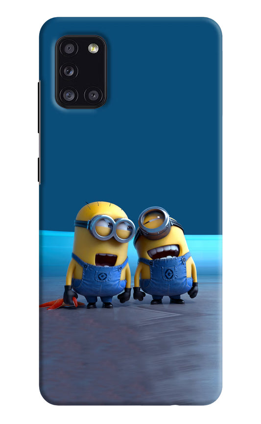 Minion Laughing Samsung A31 Hard Case Back Cover by Casekaro