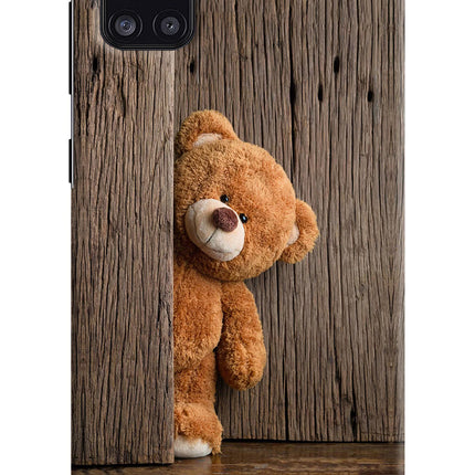 Teddy Wooden Samsung A31 Hard Case Back Cover by Casekaro