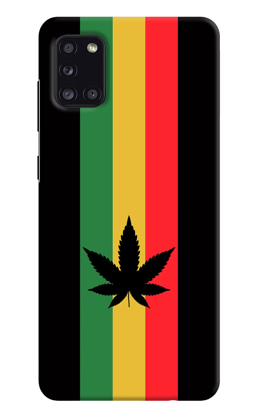 Weed Flag Samsung A31 Back Cover, Hard case