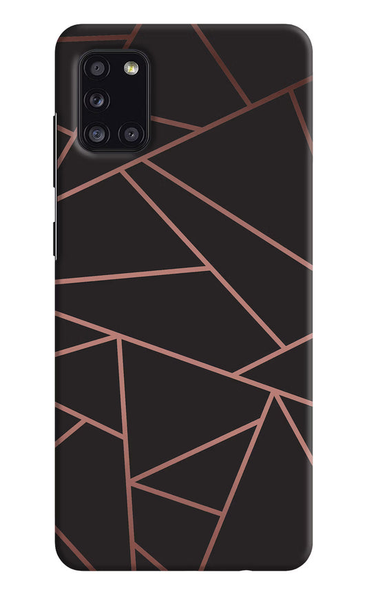Geometric Pattern Samsung A31 Hard Case Back Cover by Casekaro