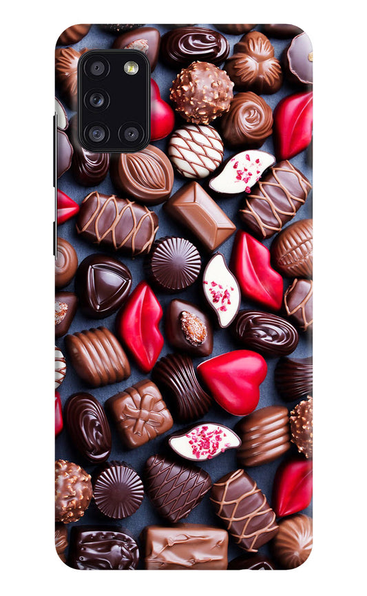 Chocolates Samsung A31 Hard Case Back Cover by Casekaro