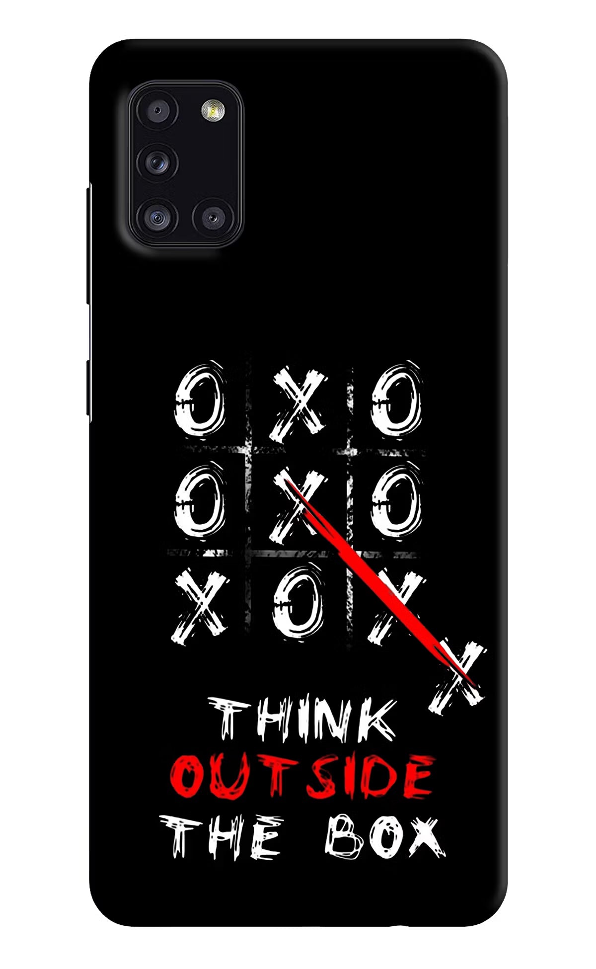 Think out of the BOX Samsung A31 Hard Case Back Cover by Casekaro
