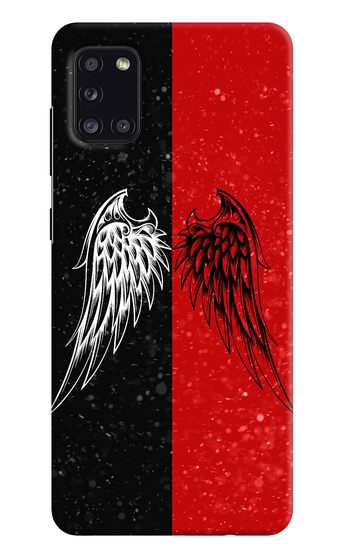 Wings Samsung A31 Hard Case Back Cover by Casekaro