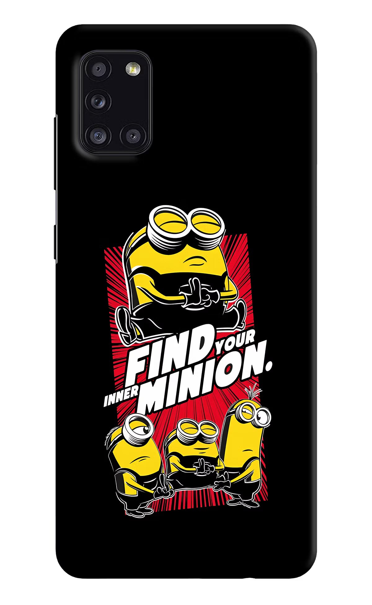 Find your inner Minion Samsung A31 Hard Case Back Cover by Casekaro