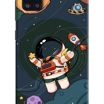 Cartoon Astronaut Samsung A31 Hard Case Back Cover by Casekaro