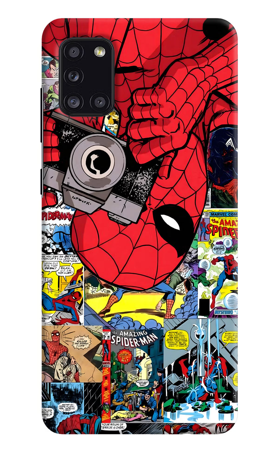 Spider Man Samsung A31 Back Cover, Hard case