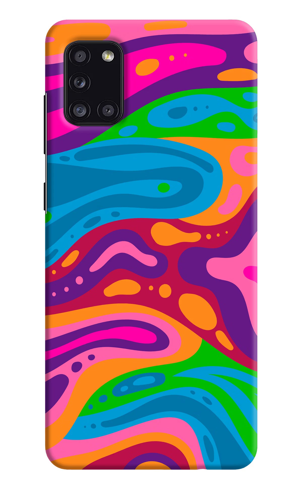 Trippy Pattern Samsung A31 Hard Case Back Cover by Casekaro