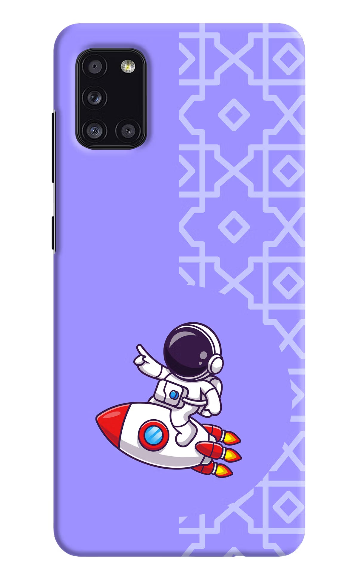 Cute Astronaut Samsung A31 Hard Case Back Cover by Casekaro
