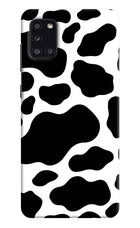 Cow Spots Samsung A31 Hard Case Back Cover by Casekaro