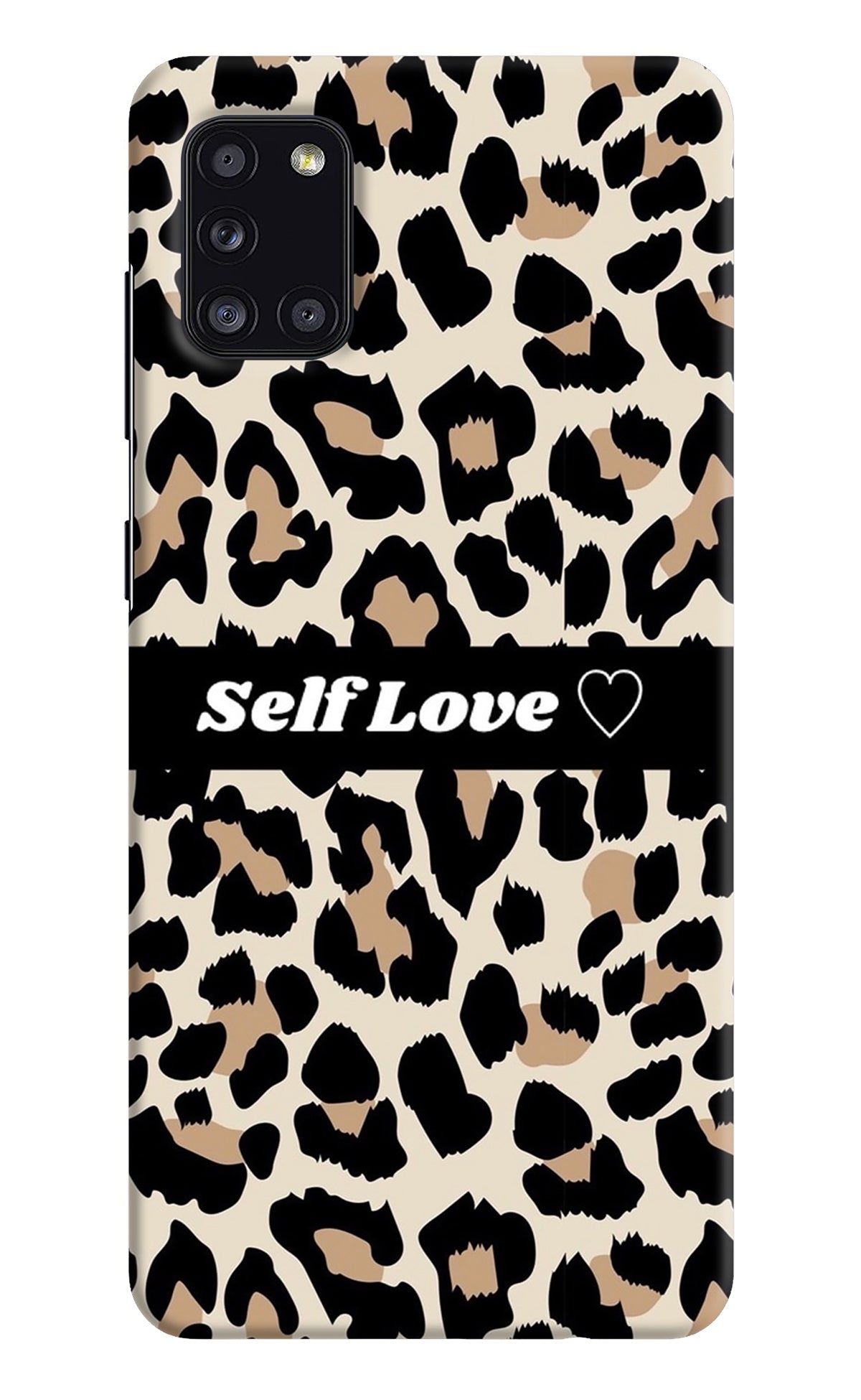 Leopard Print Self Love Samsung A31 Back Cover