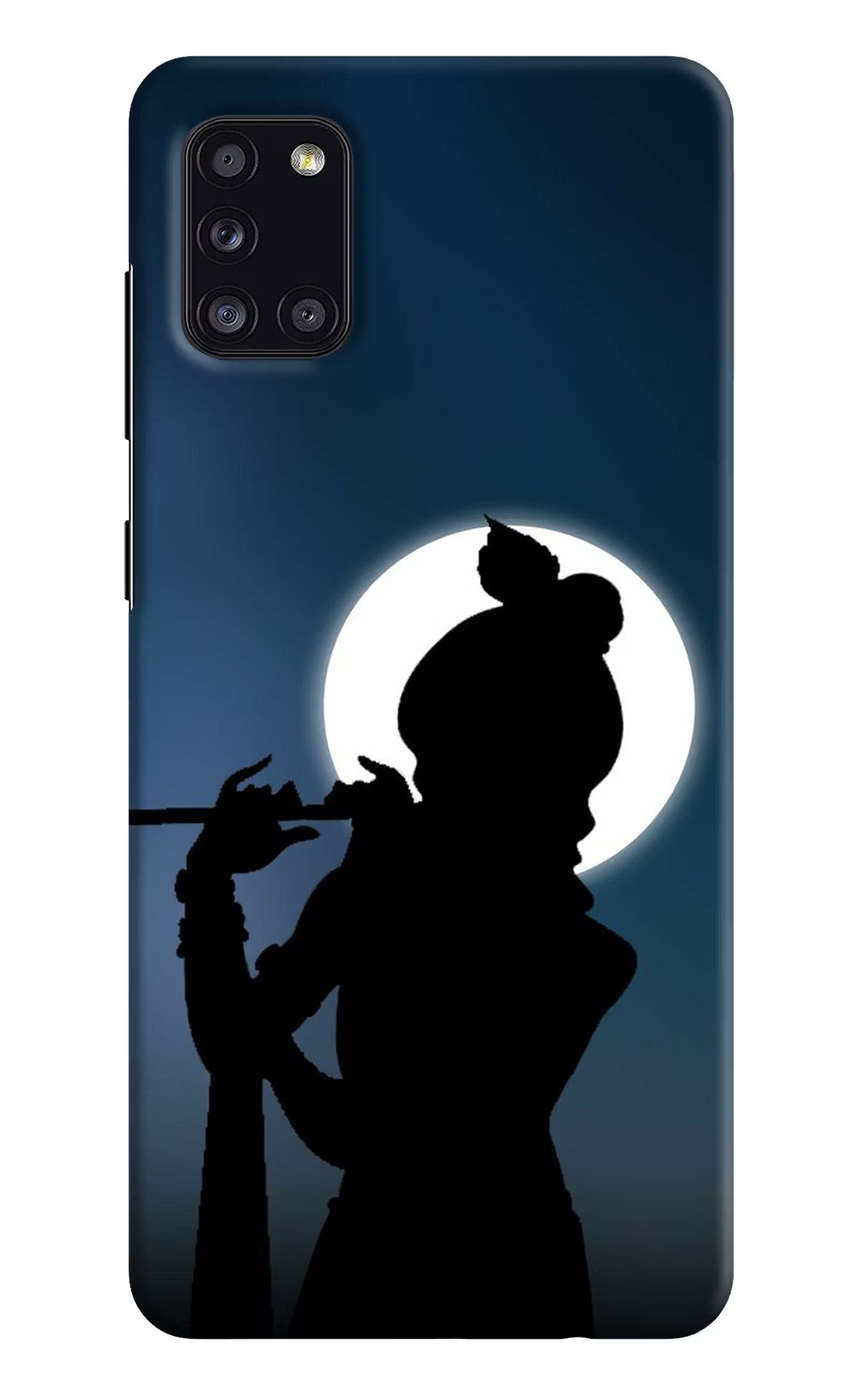 Shri Krishna Silhouette Samsung A31 Hard Case Back Cover by Casekaro