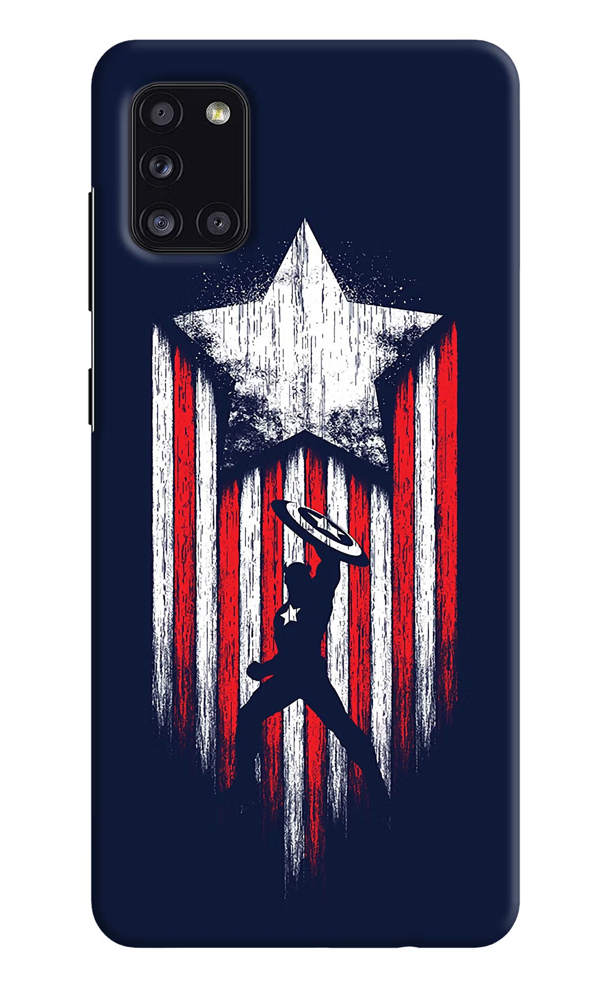 Captain America Marvel Art Samsung A31 Hard Case Back Cover by Casekaro
