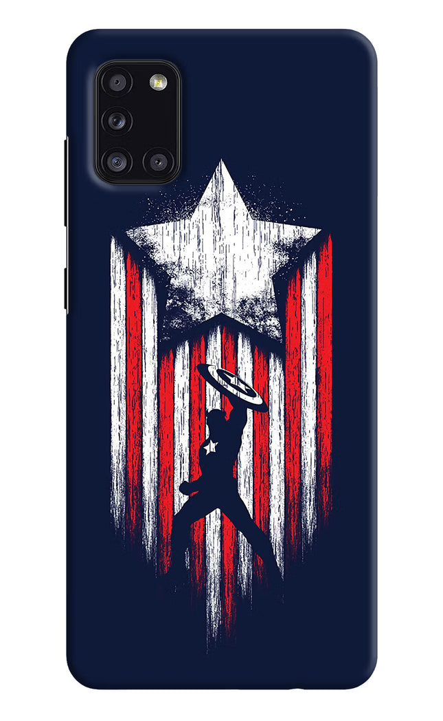 Captain America Marvel Art Samsung A31 Hard Case Back Cover by Casekaro