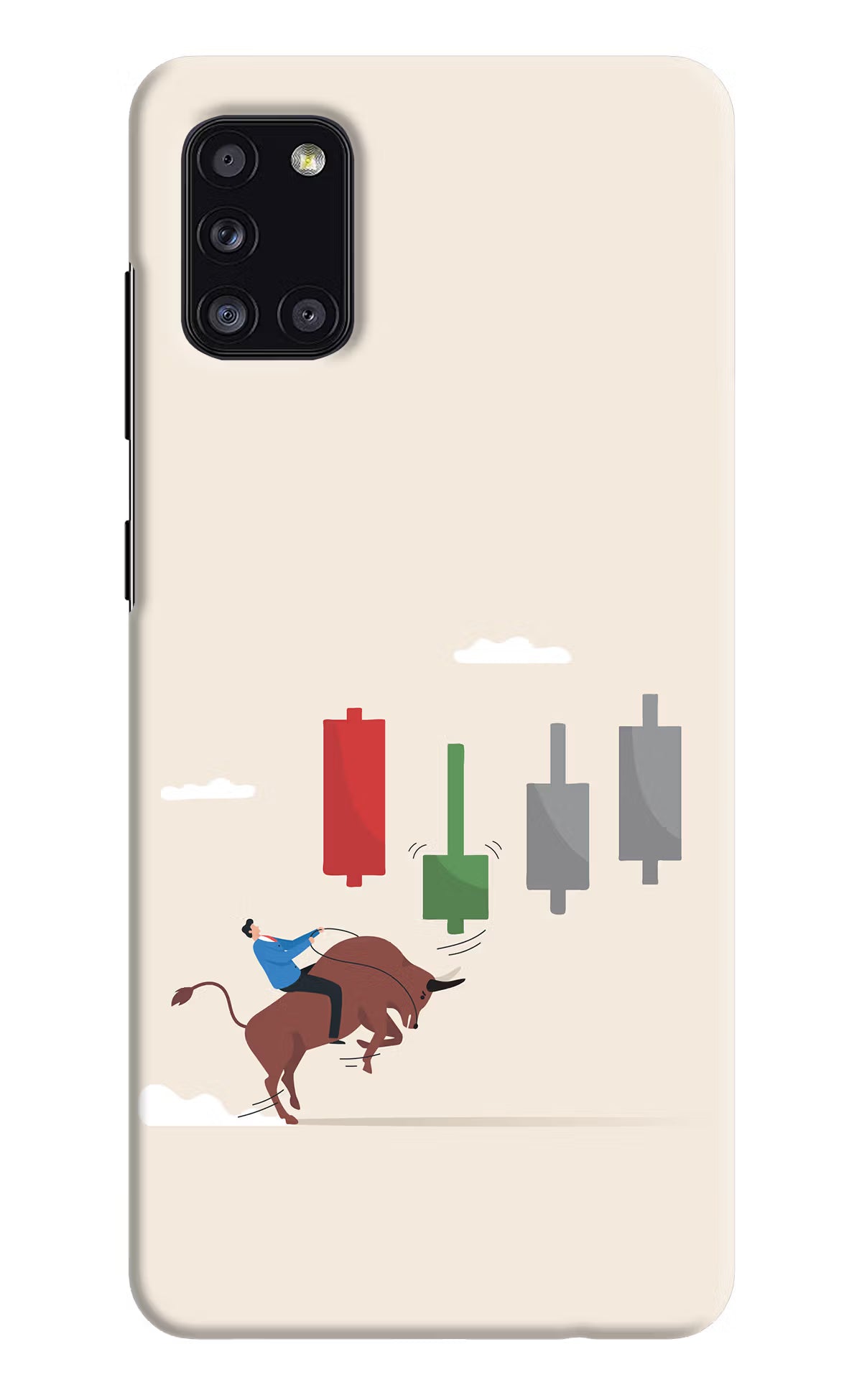 Bull Trading Momentum Samsung A31 Hard Case Back Cover by Casekaro