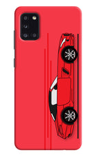 Red Velocity Samsung A31 Hard Case Back Cover by Casekaro