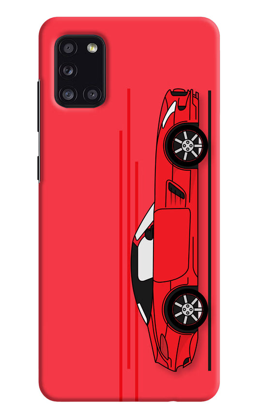 Red Velocity Samsung A31 Hard Case Back Cover by Casekaro
