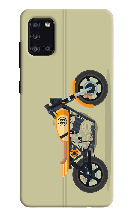 Vertical Speedster Samsung A31 Hard Case Back Cover by Casekaro