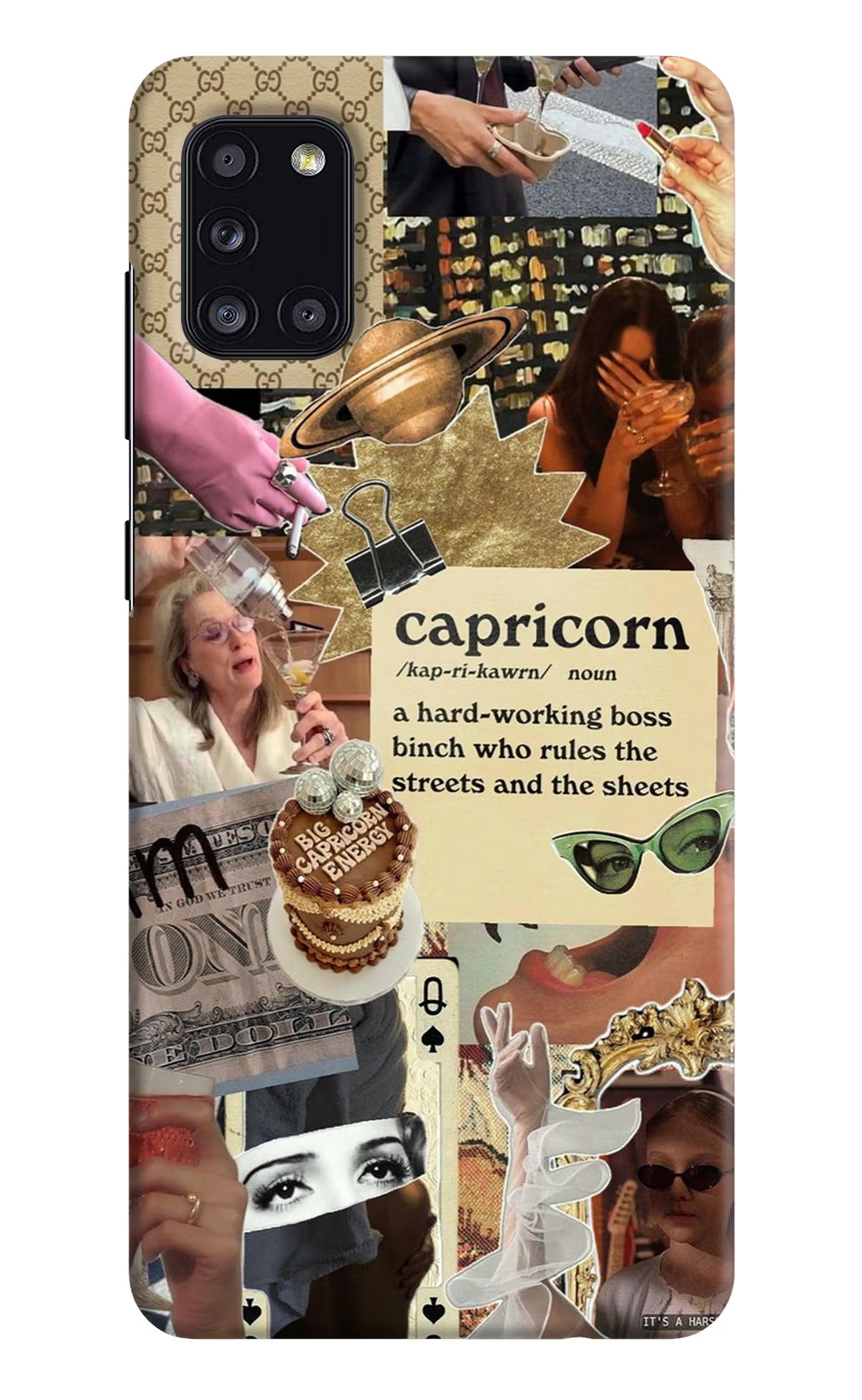 Capricorn Zodiac Samsung A31 Hard Case Back Cover by Casekaro