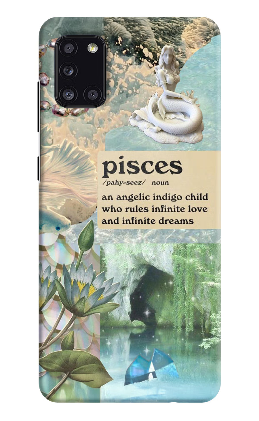Pisces Zodiac Samsung A31 Back Cover, Hard case