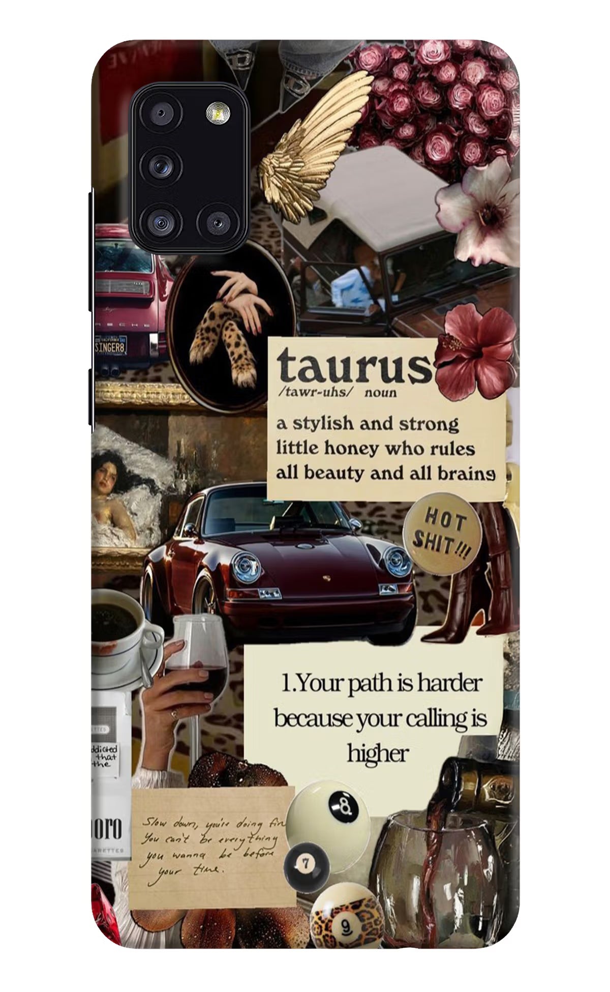 Taurus Zodiac Samsung A31 Hard Case Back Cover by Casekaro