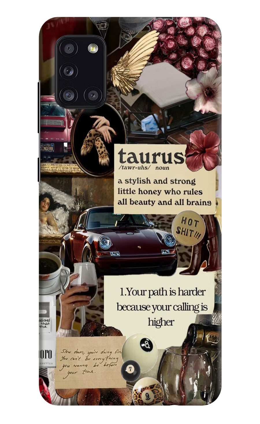 Taurus Zodiac Samsung A31 Back Cover, Hard case