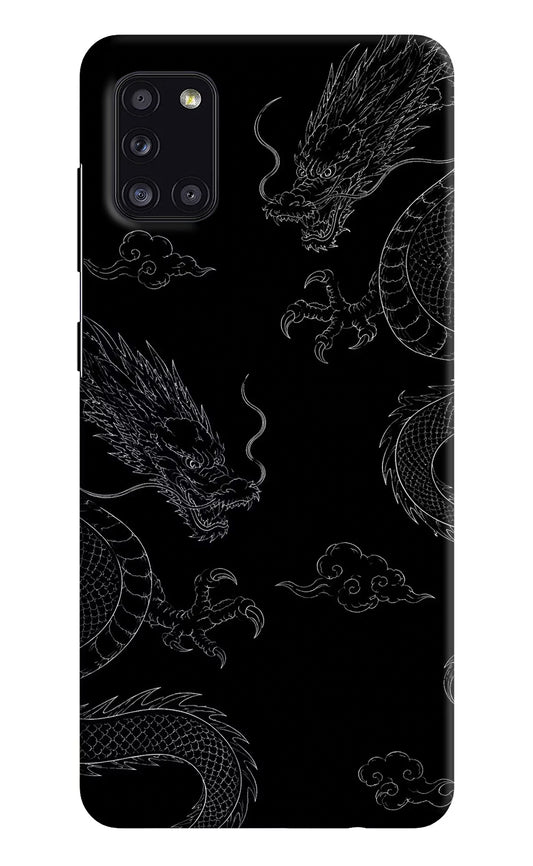 Twin Dragons Samsung A31 Hard Case Back Cover by Casekaro