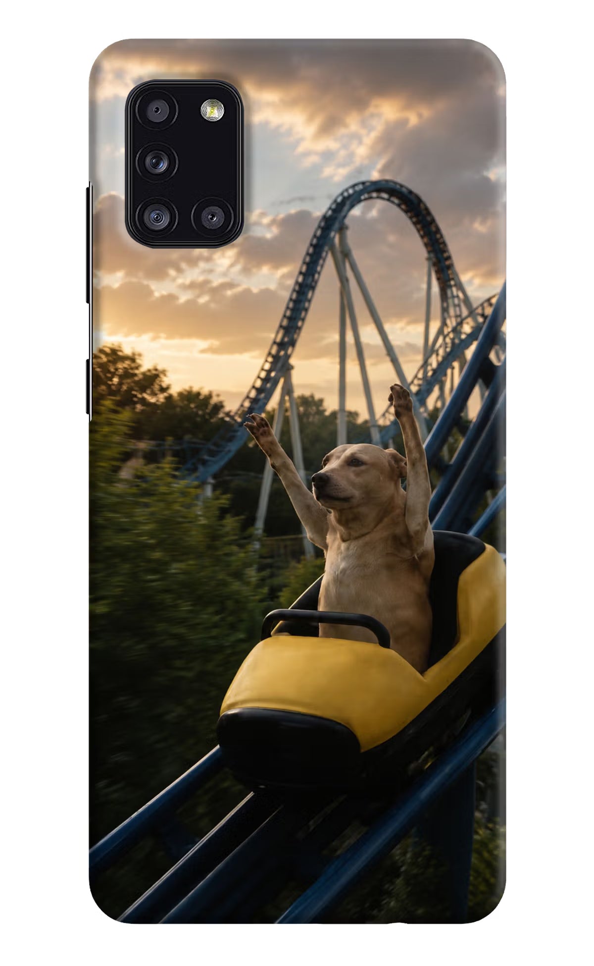 Rollercoaster Dog Samsung A31 Back Cover