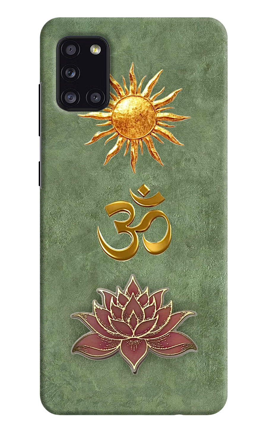 Om & Lotus Samsung A31 Back Cover, Hard case