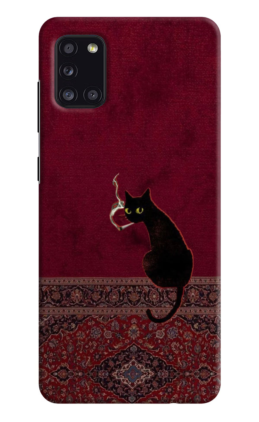 Midnight Cat Samsung A31 Back Cover, Hard case