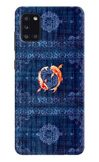 Koi Blue Samsung A31 Hard Case Back Cover by Casekaro