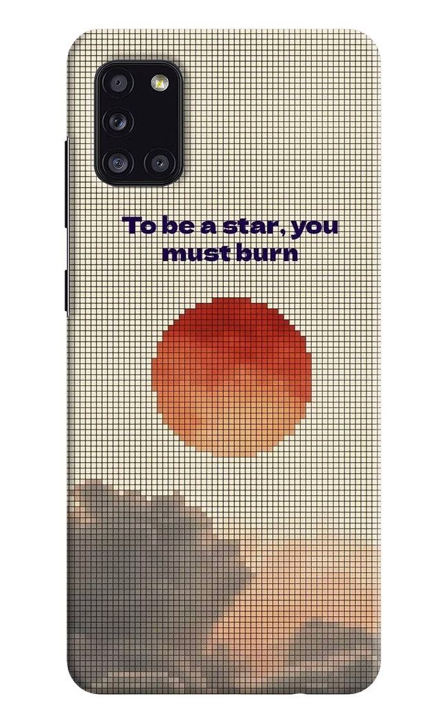 Pixel Sun Samsung A31 Hard Case Back Cover by Casekaro