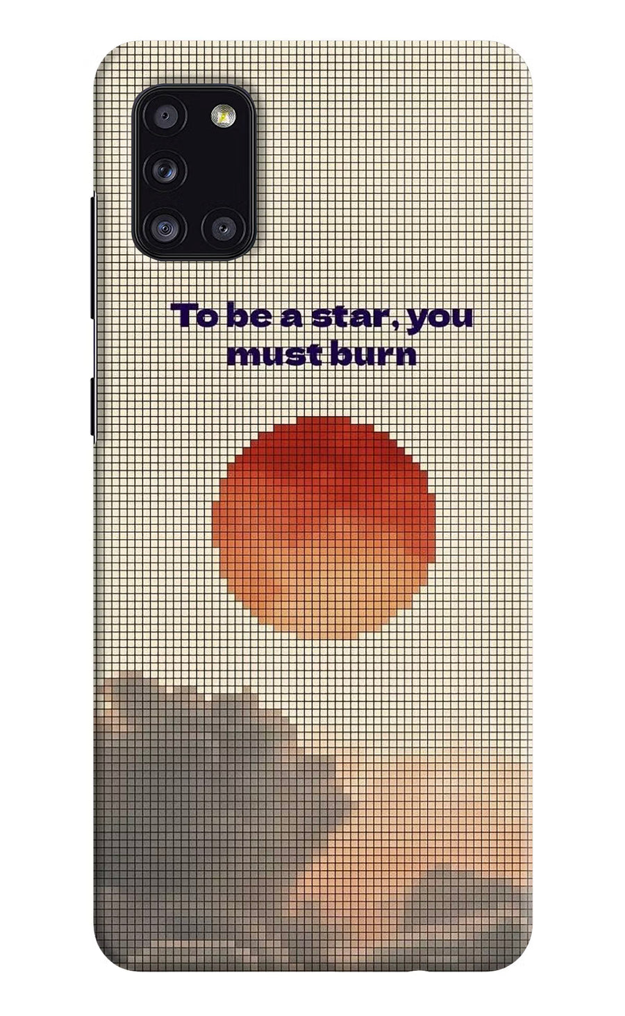 Pixel Sun Samsung A31 Back Cover, Hard case
