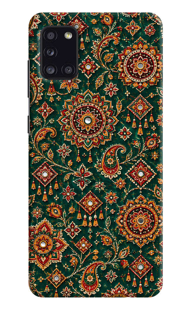 Green Pataka Samsung A31 Hard Case Back Cover by Casekaro