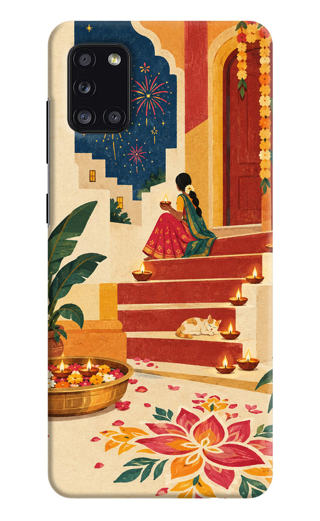 Diwali Rangoli Samsung A31 Hard Case Back Cover by Casekaro