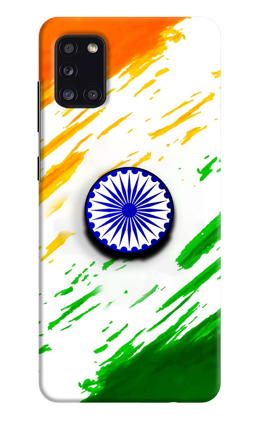 Indian Flag Ashoka Chakra Samsung A31 Pop Case, Hard case